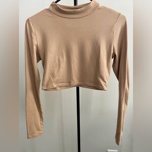 Cropped Mock Neck